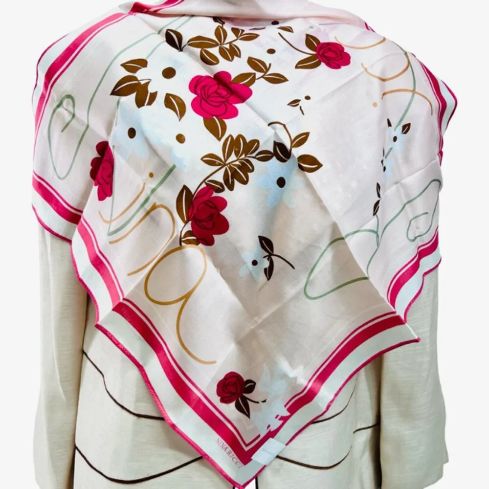 New  tag on Nina Ricci  scarf cotton/silk 22